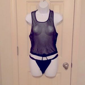 Victoria Secret Black Netted Suit Two bottoms